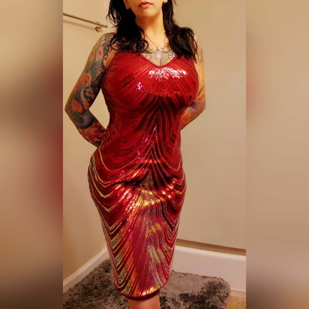 Shein Bae Sequin Cami Bodycon Dress